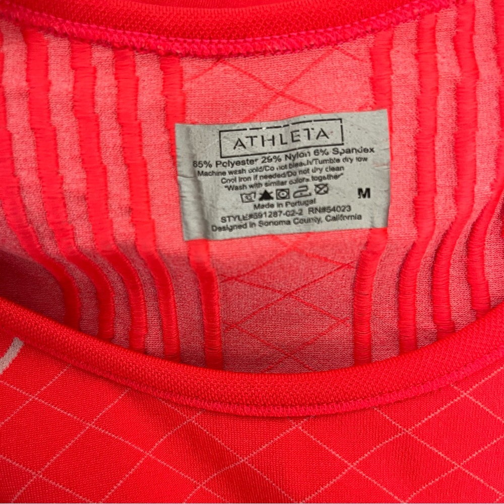 Athleta Bright Red Short Sleeve Athletic Tee - Picture 5 of 5